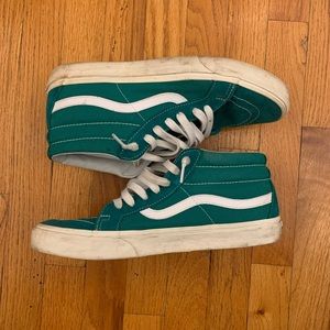 Mid top green Vans size 11 Us mens